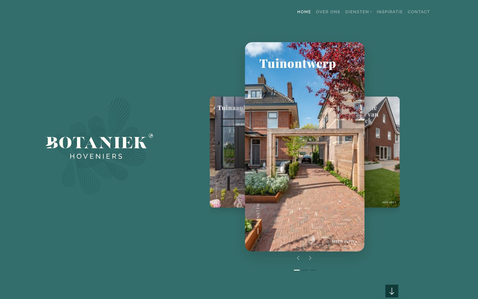 Homepage van hoveniersbedrijf Botaniek Hoveniers