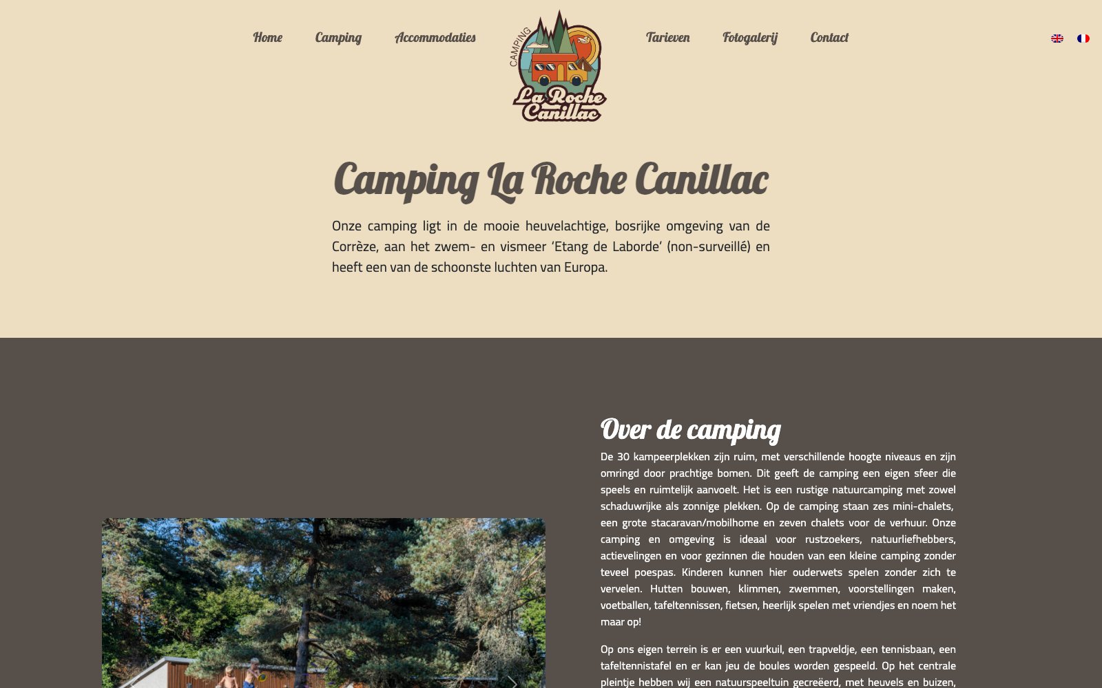 Extra scherm van het project Camping La Roche-Canillac