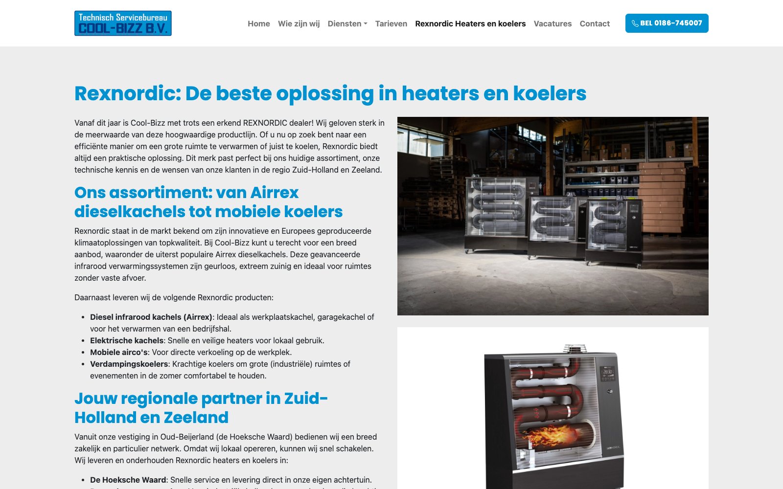 Extra scherm van het project Cool-Bizz Webshop