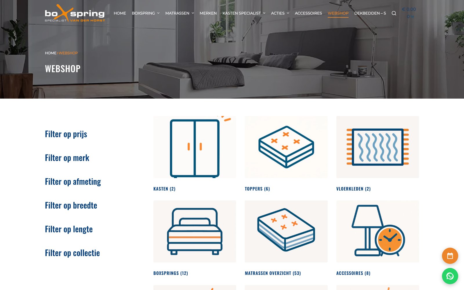 Extra scherm van het project De Boxspringspecialist