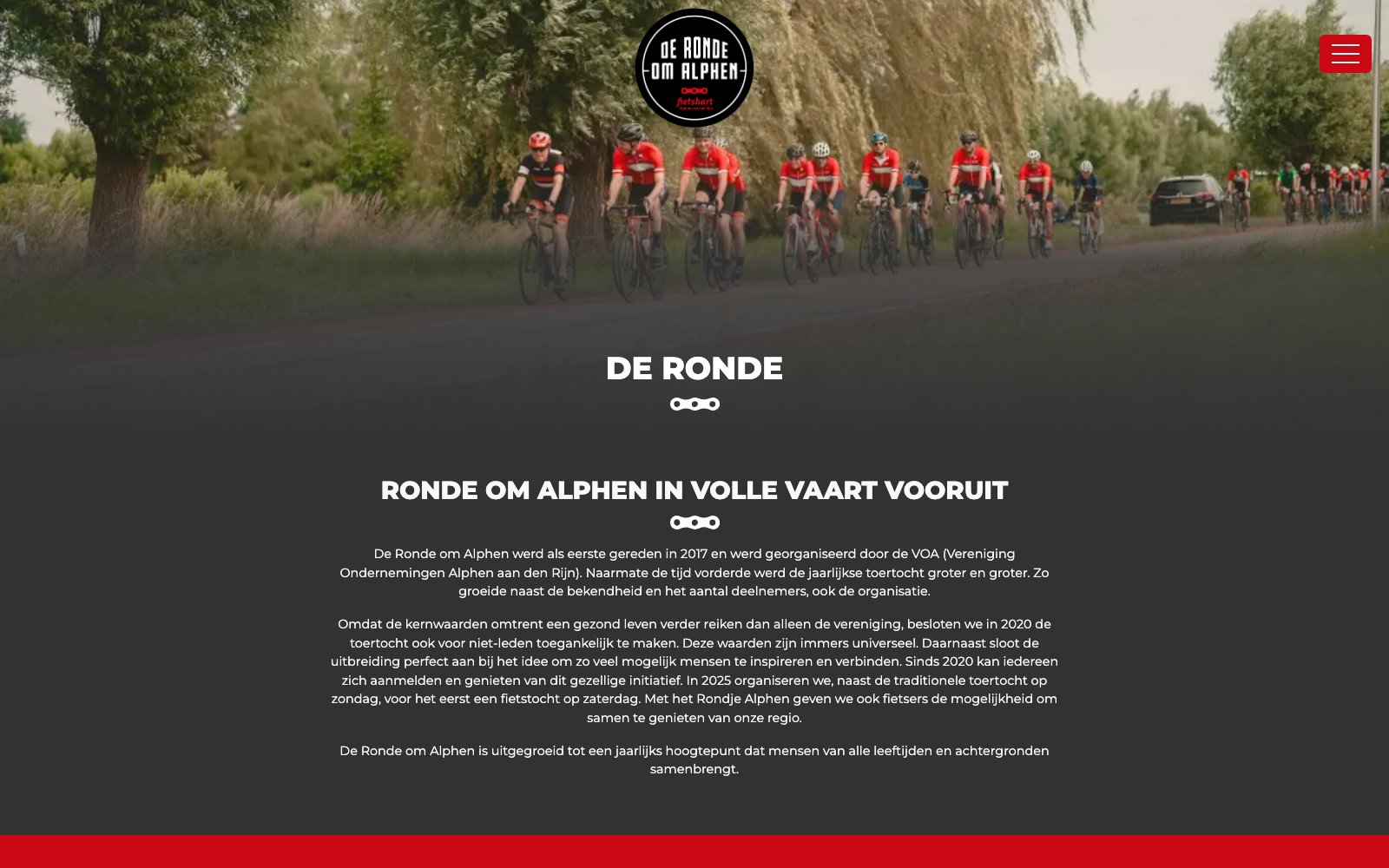 Extra scherm van het project De Ronde om Alphen