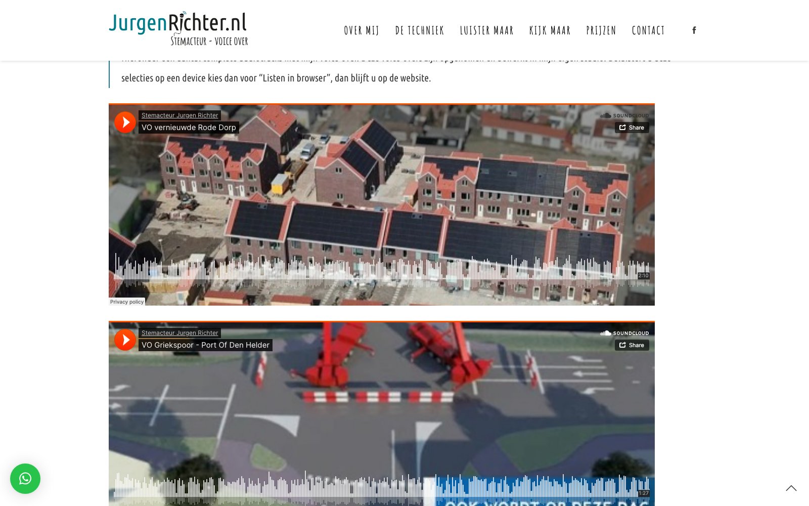 Extra scherm van het project Jurgen Richter