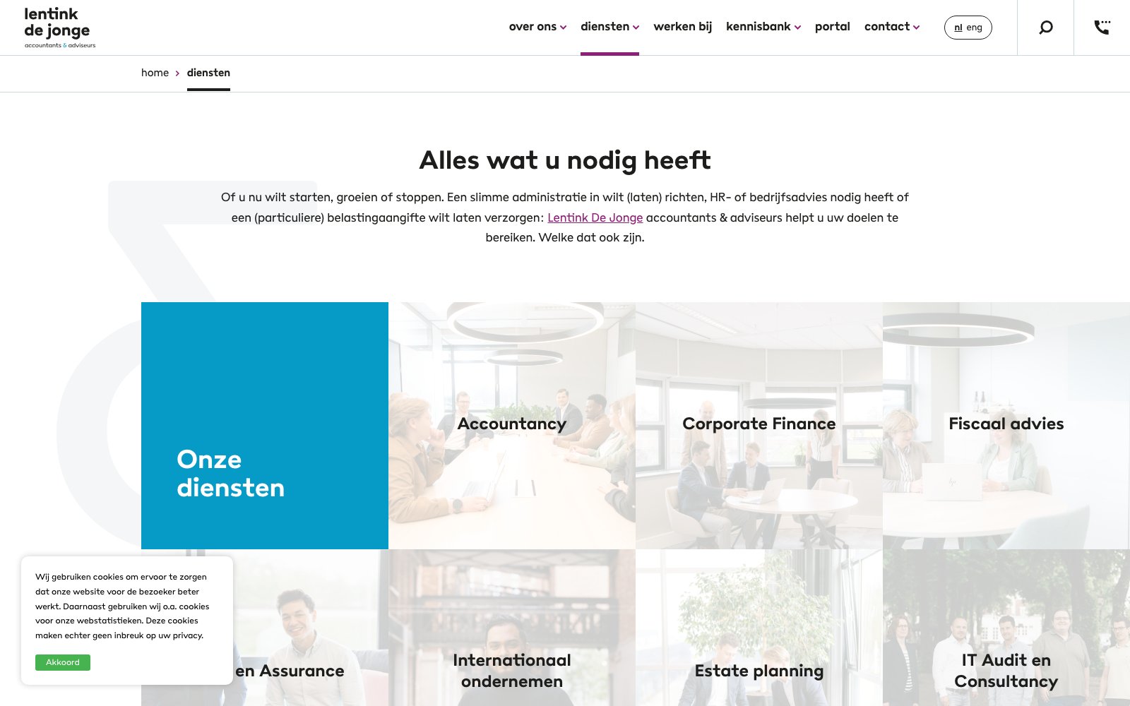 Extra scherm van het project Lentink De Jonge