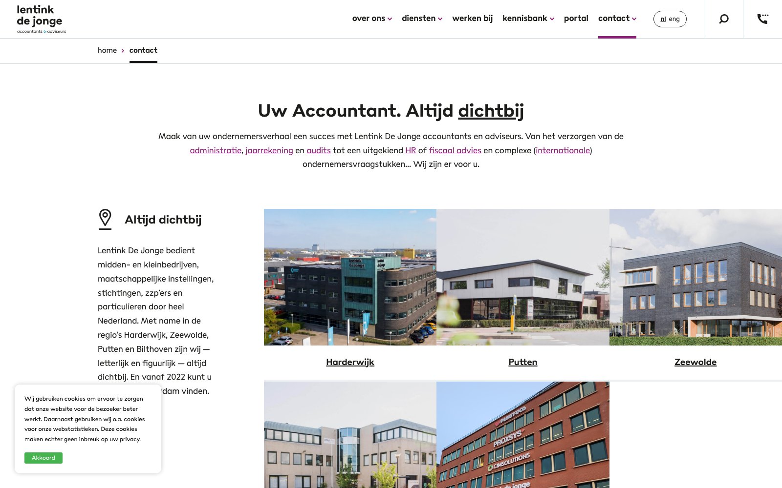 Extra scherm van het project Lentink De Jonge