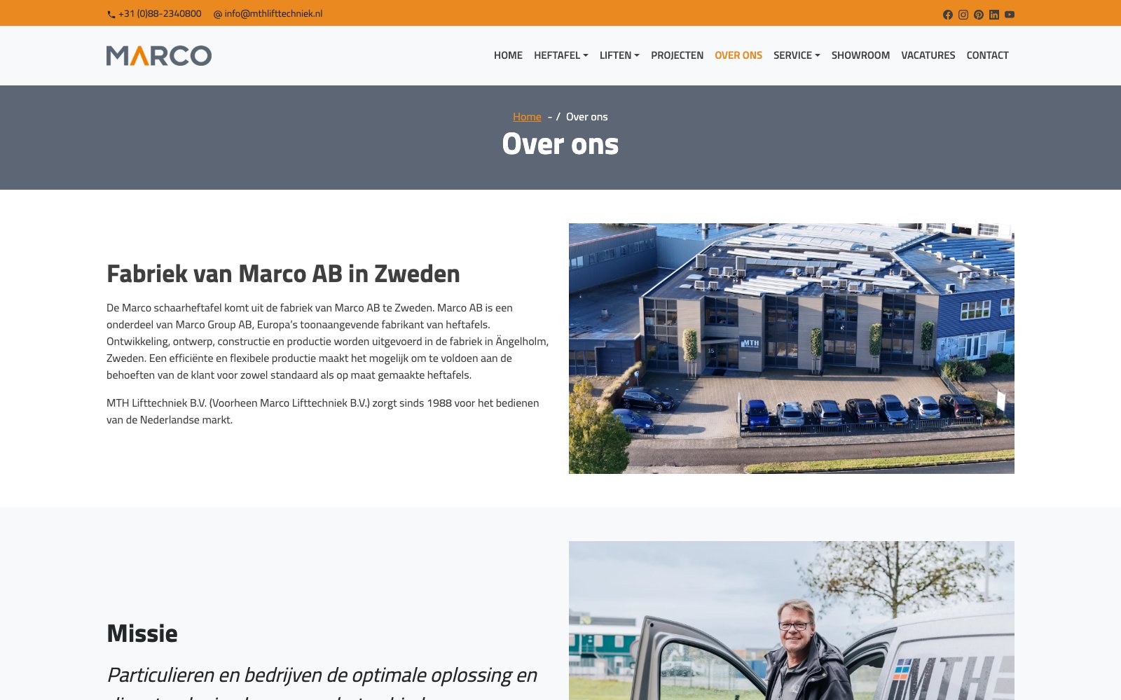 Extra scherm van het project Marco