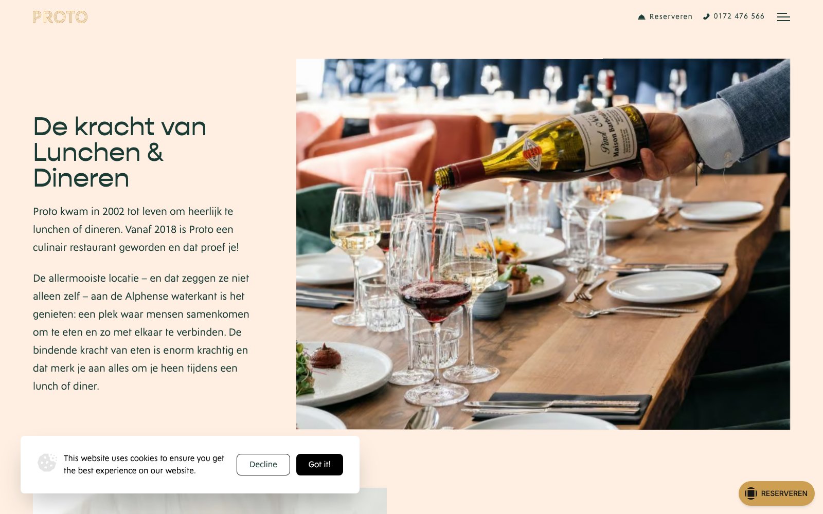 Extra scherm van het project Proto