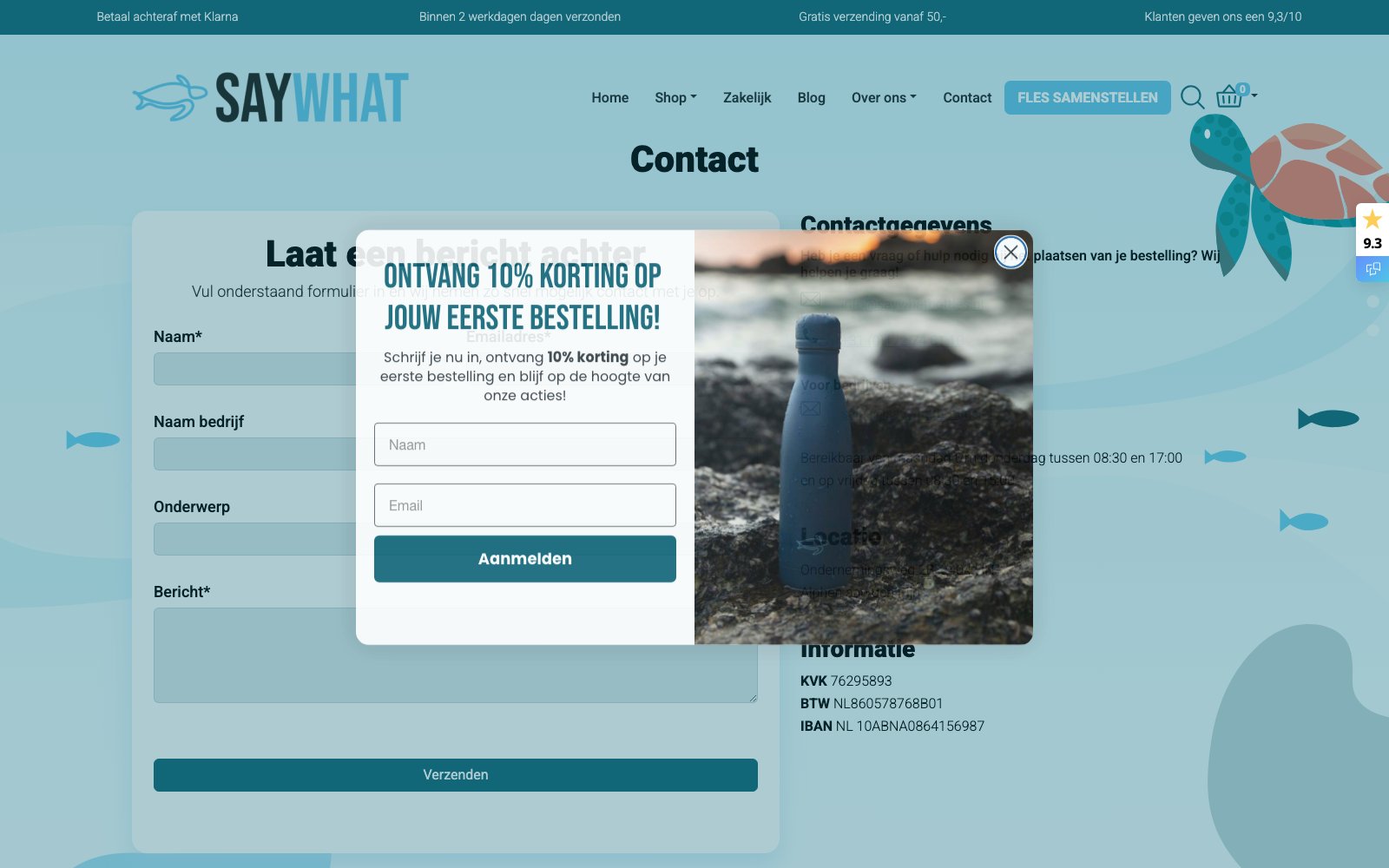Extra scherm van het project Say What Bottles