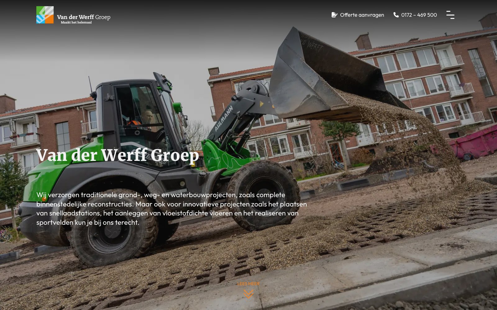 Homepage van de Van der Werff Groep