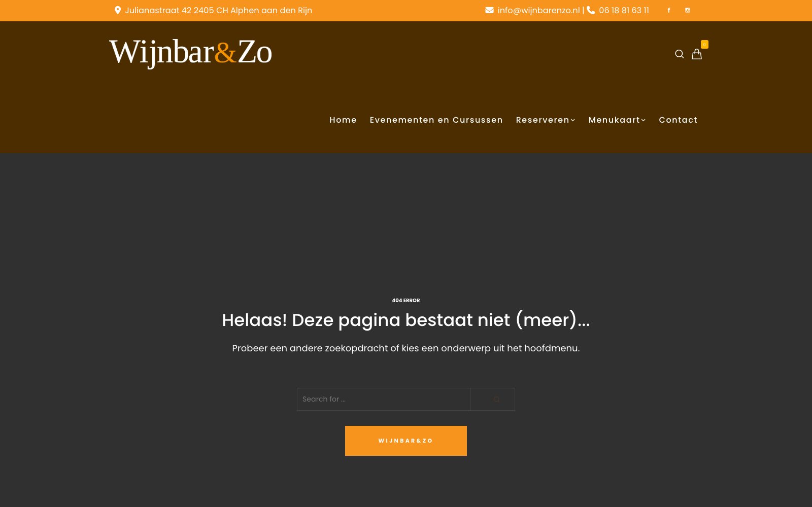 Extra scherm van het project Wijn Bar Enzo